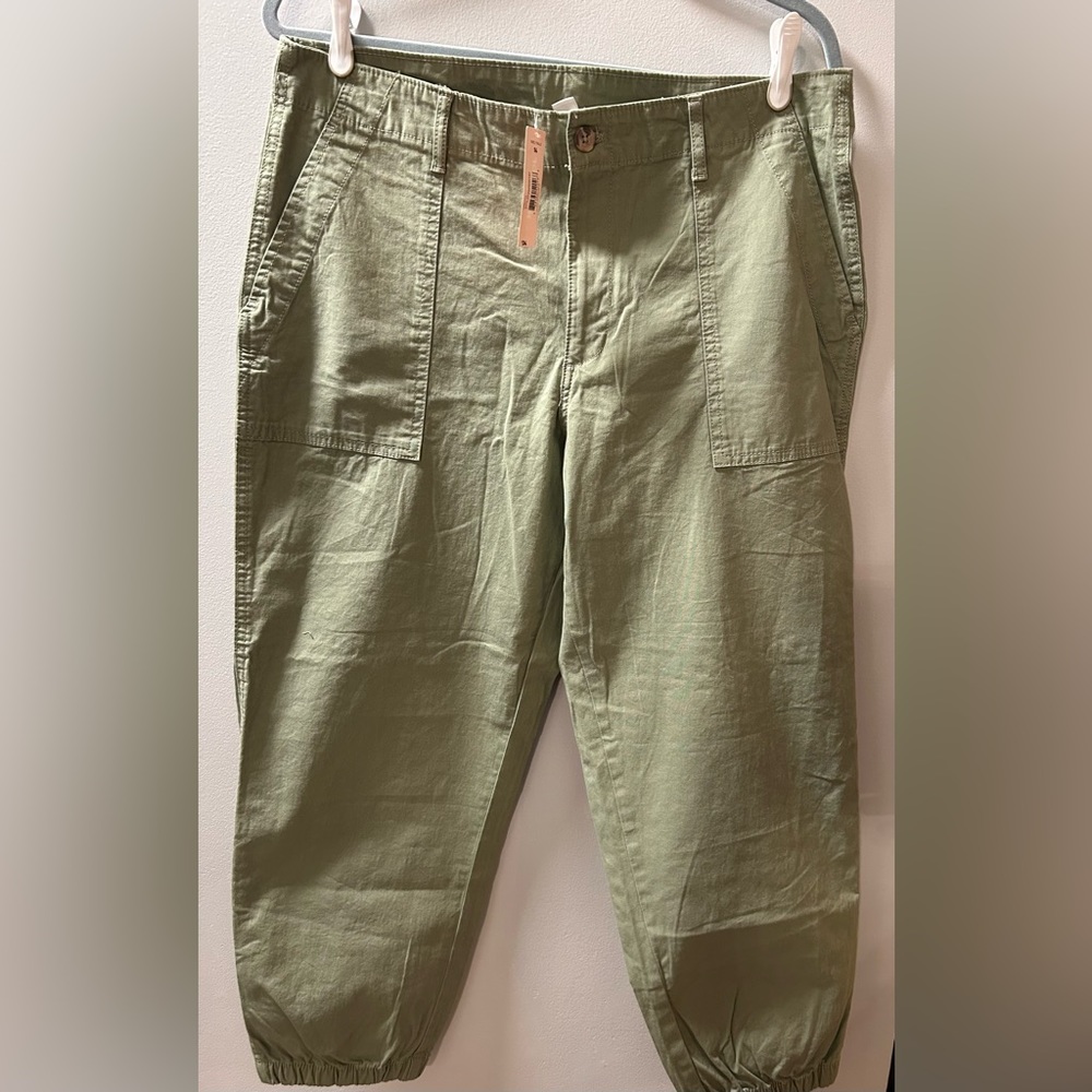NWT Joe Fresh Jogger Pant,  Light Sage Green, size 14